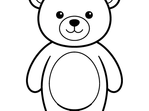 Bear coloring page — Ages 2–3